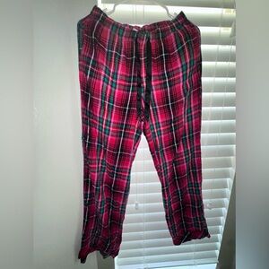 Victorias Secret Plaid Pajama Pants in Red and Green size XSmall EUC